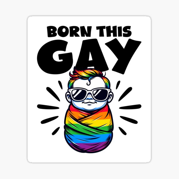 Aperçu de l'œuvre NÉ GAY - CADEAU LGBTQA+ créée et vendue par KEF Custom.