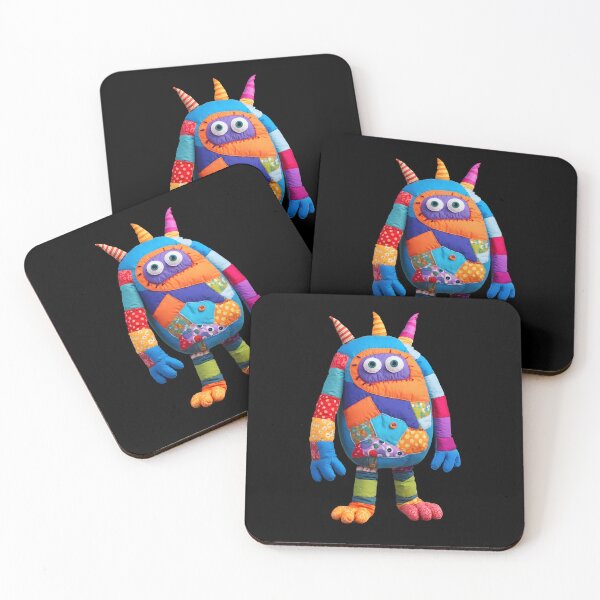 Item preview, Rascal - patchwork monster designed and sold by Genevieve Crabe.
