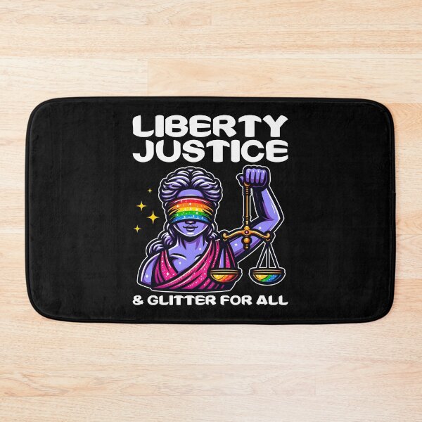 Item preview, LIBERTY, JUSTICE AND GLITTER FOR ALL - LGBTQIA+ GIFT designed and sold by KEF Custom.