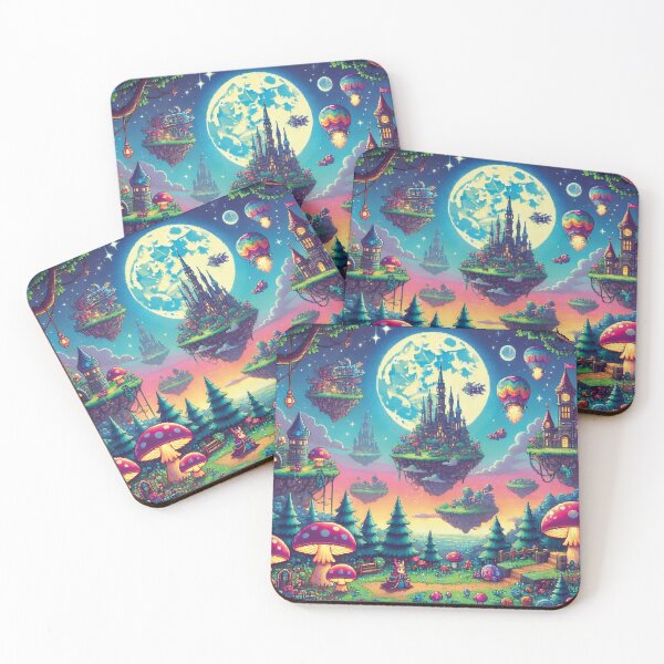 Item preview, Landscape of a fantastic world Pixelart style designed and sold by MerlinWear.