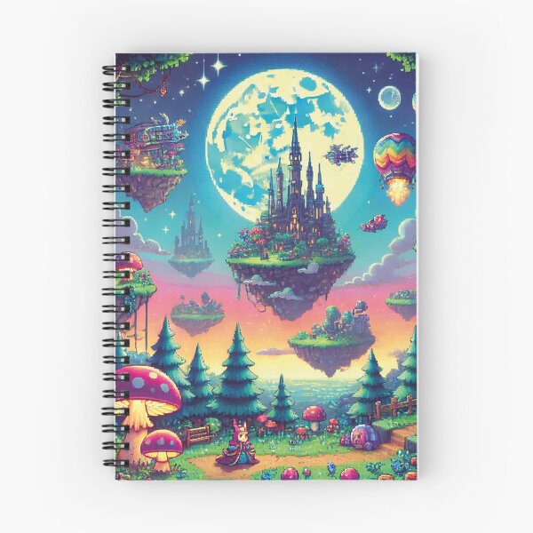 Item preview, Landscape of a fantastic world Pixelart style designed and sold by MerlinWear.