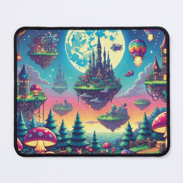 Item preview, Landscape of a fantastic world Pixelart style designed and sold by MerlinWear.
