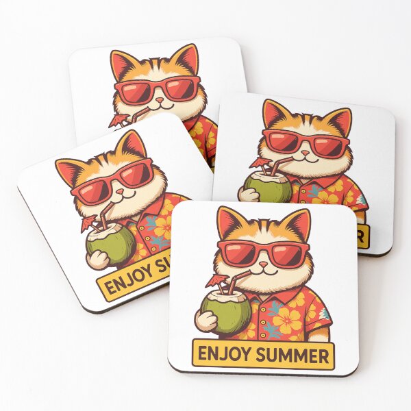 Item preview, Enjoy Summer Cat Cute Beach Vacation designed and sold by Tigerr3g.