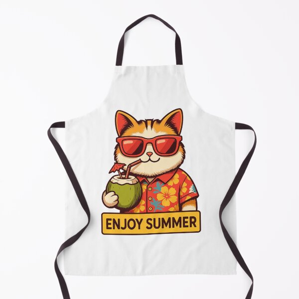 Item preview, Enjoy Summer Cat Cute Beach Vacation designed and sold by Tigerr3g.