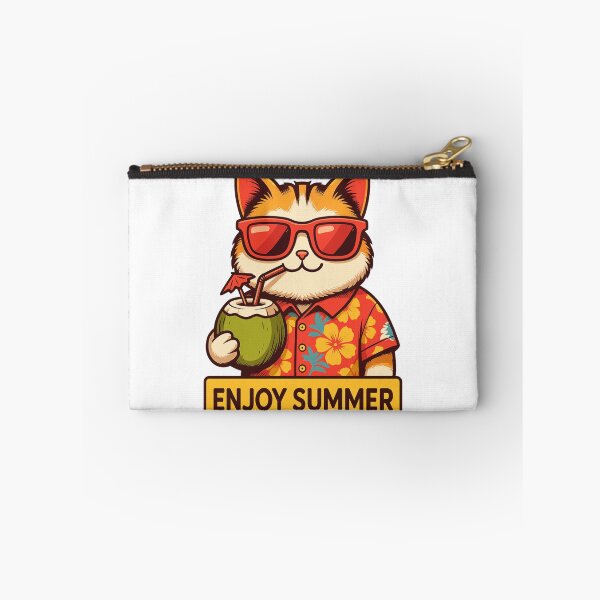 Item preview, Enjoy Summer Cat Cute Beach Vacation designed and sold by Tigerr3g.