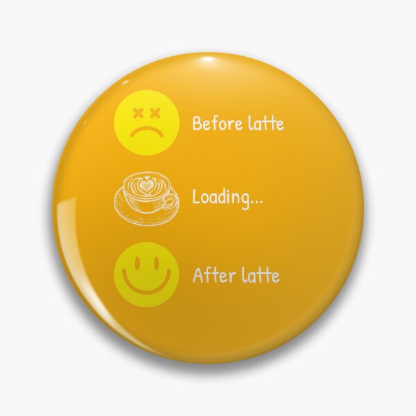 Artikelvorschau, Vorher Latte Laden Nachher Latte Kaffeeliebhaber entworfen und verkauft von PureGoldDesigns.