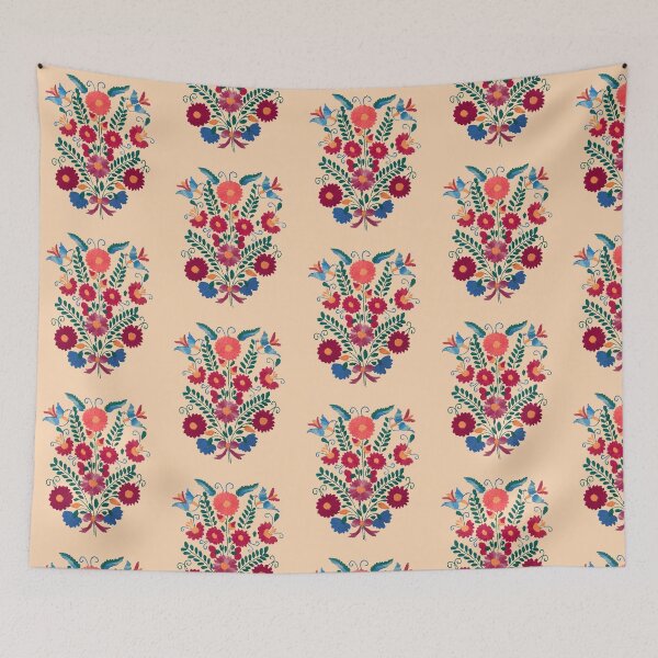 Item preview, Mexican Folk Art blue birds flowers  designed and sold by TinaSalazar.