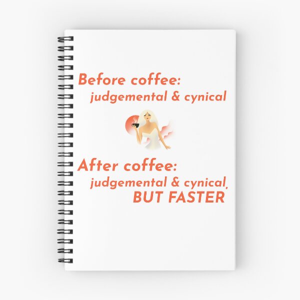 Aperçu de l'œuvre Avant le café, jugement et cynisme, après le café, jugement et cynisme, mais plus vite, amateurs de café créée et vendue par PureGoldDesigns.