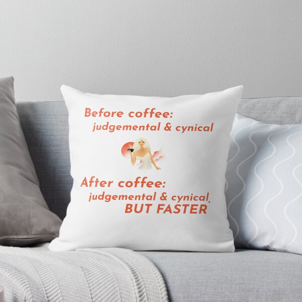 Aperçu de l'œuvre Avant le café, jugement et cynisme, après le café, jugement et cynisme, mais plus vite, amateurs de café créée et vendue par PureGoldDesigns.