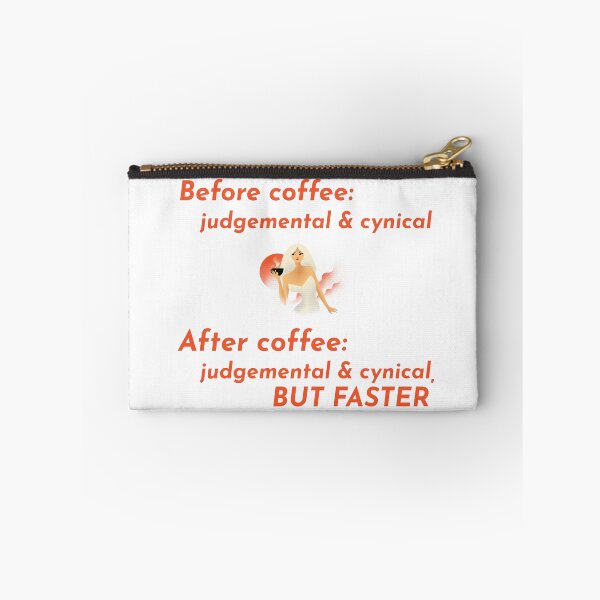 Aperçu de l'œuvre Avant le café, jugement et cynisme, après le café, jugement et cynisme, mais plus vite, amateurs de café créée et vendue par PureGoldDesigns.