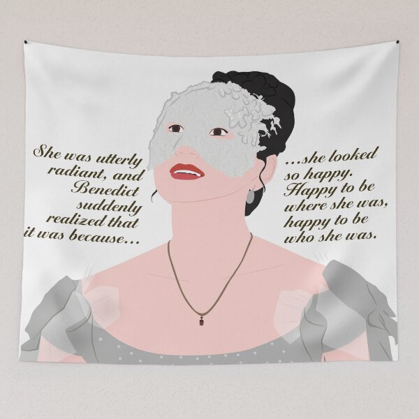 Item preview, She Was Utterly Radiant Because She Looked So Happy Sophie Baek Masquerade Ball Quote Netflix designed and sold by KamiTrendz.