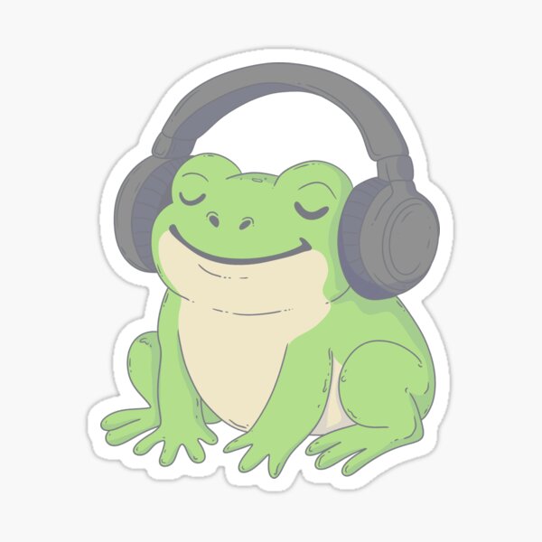 Item preview, Lo-Fi Frog Listening to Music designed and sold by Jess.a.creates.