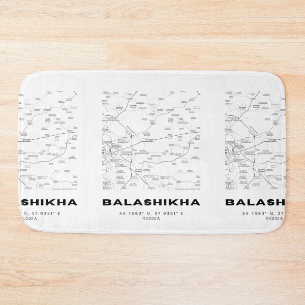 Item preview, Balashikha Map – Minimalist Moscow Suburb Poster in Black & White designed and sold by RM-Journey.