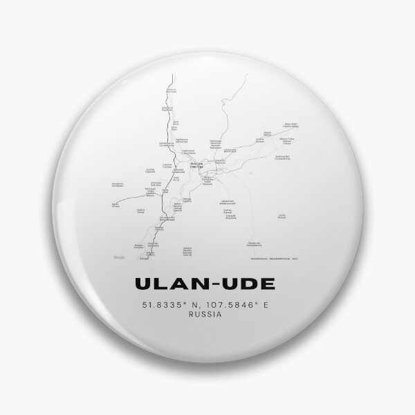 Item preview, Ulan-Ude Map – Buryatia Capital in Minimalist Style designed and sold by RM-Journey.