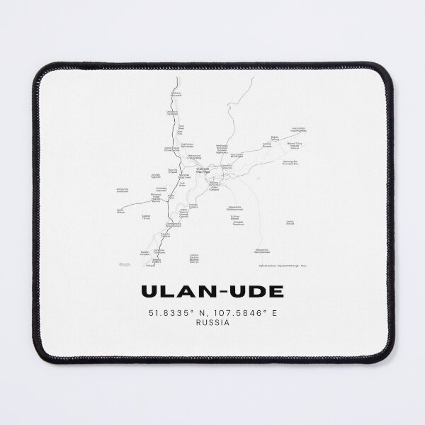 Item preview, Ulan-Ude Map – Buryatia Capital in Minimalist Style designed and sold by RM-Journey.
