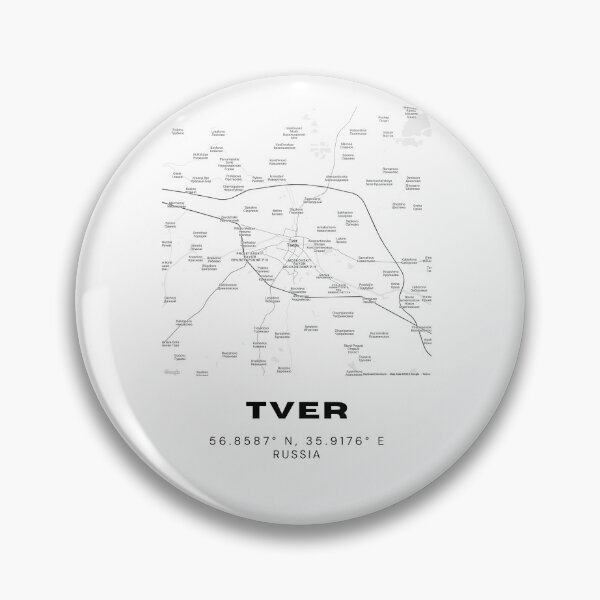 Item preview, Tver Map – Classic Volga City Poster in Monochrome designed and sold by RM-Journey.