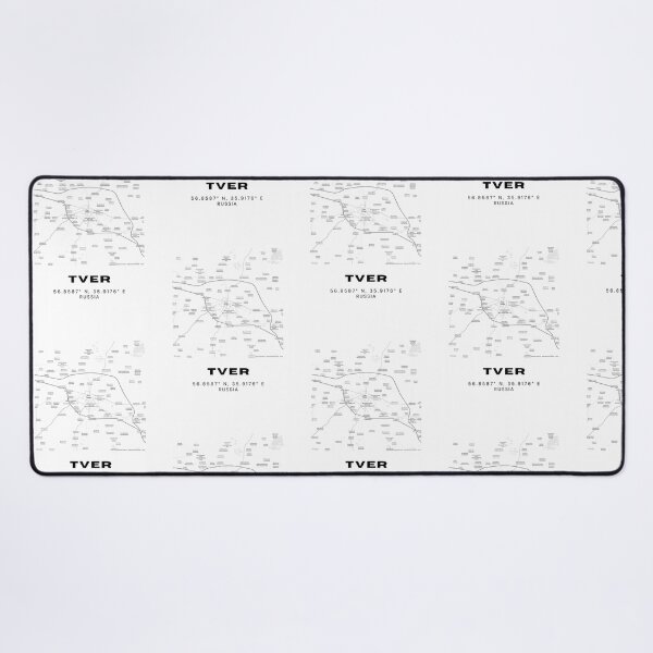 Item preview, Tver Map – Classic Volga City Poster in Monochrome designed and sold by RM-Journey.