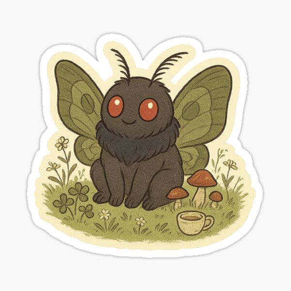 Item preview, Cottagecore Mothman Tea Break designed and sold by cipharra.