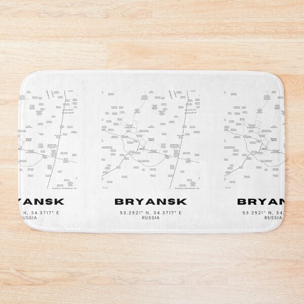 Item preview, Bryansk City Map – Bold Minimalist Russian Poster designed and sold by RM-Journey.