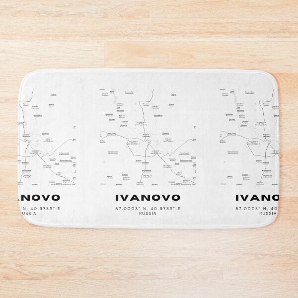 Item preview, Ivanovo Map – Textile Capital Minimalist Wall Art designed and sold by RM-Journey.