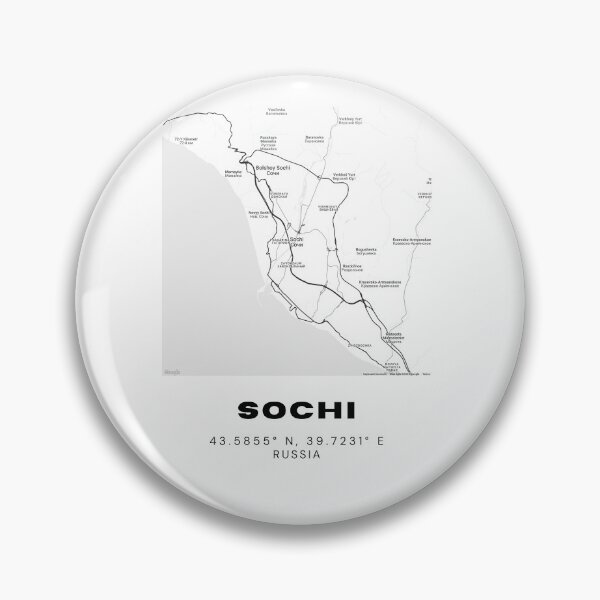 Item preview, Sochi Map – Coastal Minimalist Poster in Black & White designed and sold by RM-Journey.