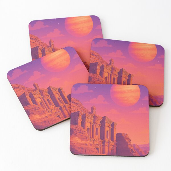 Item preview, Petra Monastery Jordan Retro Desert Landscape designed and sold by Patternicity.