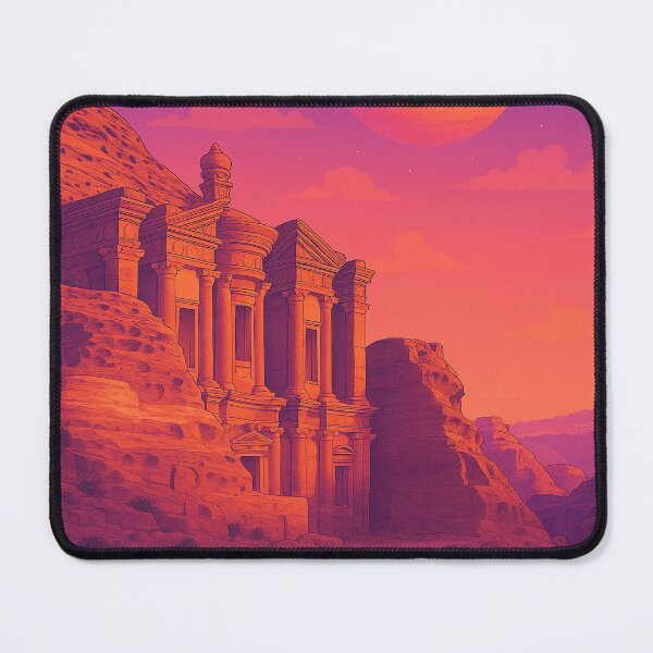 Item preview, Petra Monastery Jordan Retro Desert Landscape designed and sold by Patternicity.