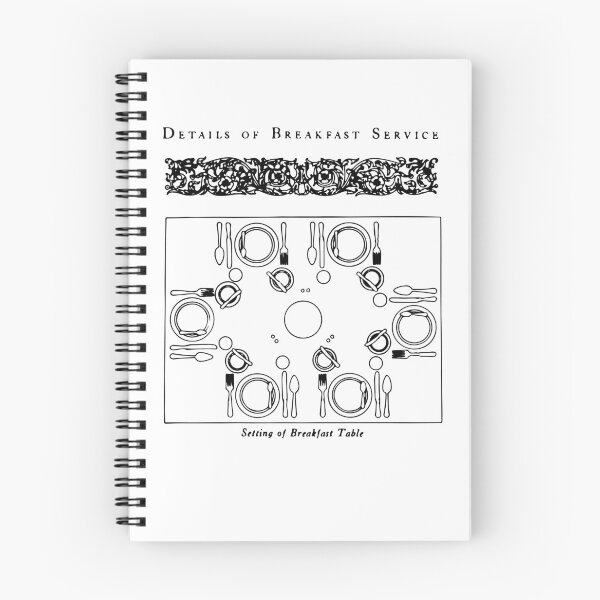 Item preview, Vintage Breakfast Table Setting - Elegant Antique Service Diagram designed and sold by WorldLily.