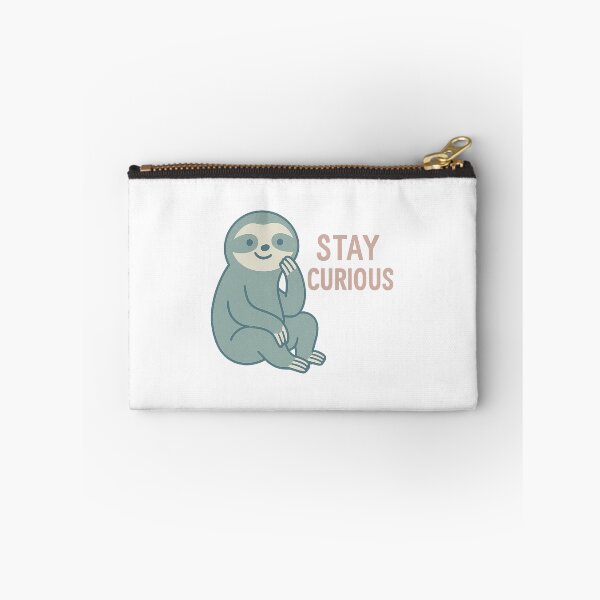 Item preview, Curious Sloth "Stay Curious" – Cute Flat Animal Motivational Design designed and sold by DJCApparel.