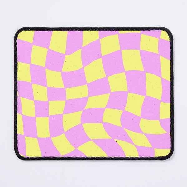 Item preview, Y2K Pink Lipgloss And Yellow Wavy Checkered Pattern designed and sold by DEC02.