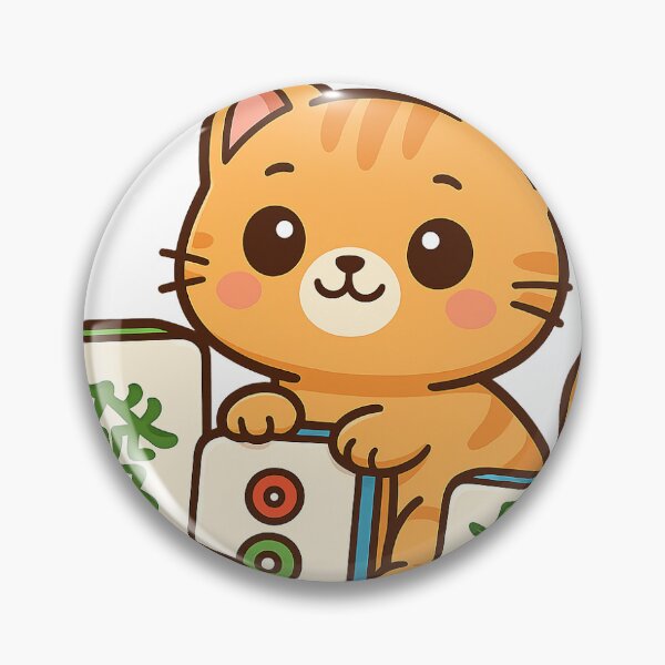 Artikelvorschau, Kawaii Mahjong Cat – Süßes Kätzchen spielt Mahjong entworfen und verkauft von cutekittythings.