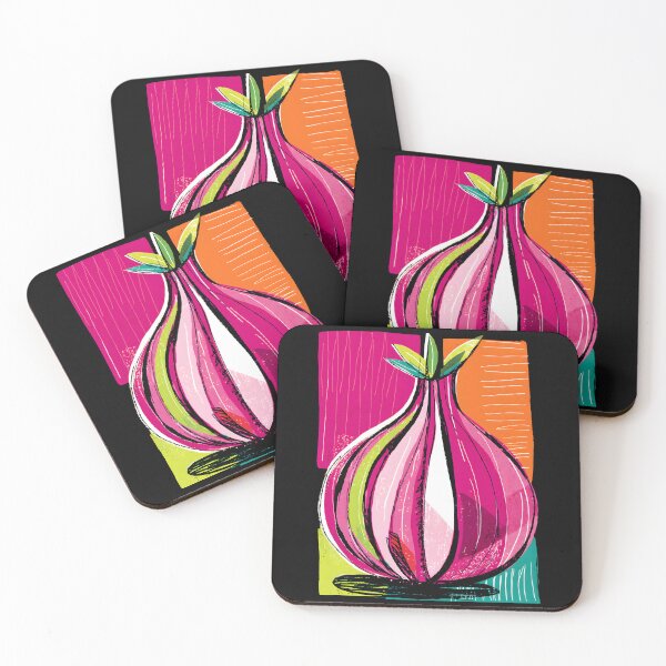 Item preview, Spice Up Your Kitchen Wall - Modern Onion Art with Geometric Flair and Bold Color designed and sold by OlfactoART Studio.