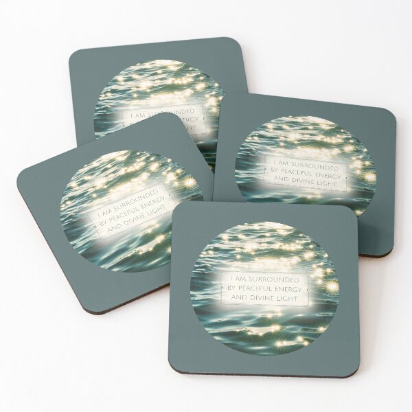 Item preview,  I Am Surrounded by Peaceful Energy and Divine Light – Calm Ocean Spiritual Art designed and sold by LUV963.