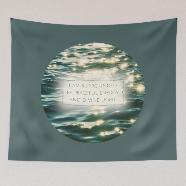 Item preview,  I Am Surrounded by Peaceful Energy and Divine Light – Calm Ocean Spiritual Art designed and sold by LUV963.
