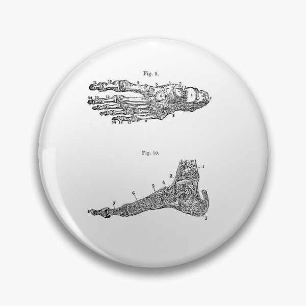 Item preview, Vintage Anatomy Illustration - Human Foot Bones Diagram designed and sold by WorldLily.
