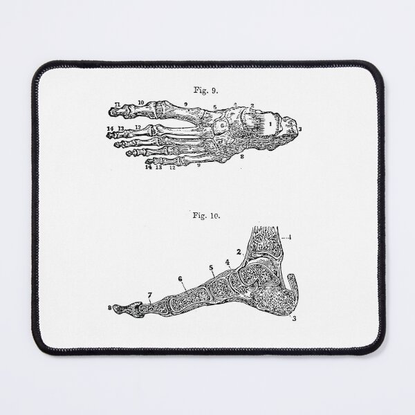 Item preview, Vintage Anatomy Illustration - Human Foot Bones Diagram designed and sold by WorldLily.