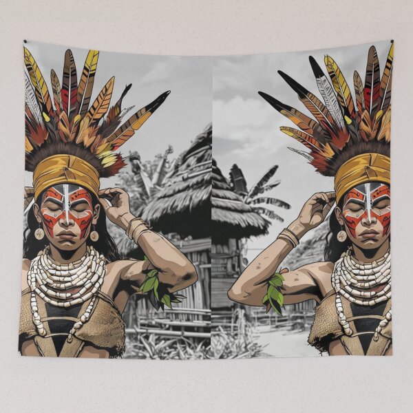 Item preview, Tribal Grace – PNG Warrior Woman designed and sold by DiiStyle.