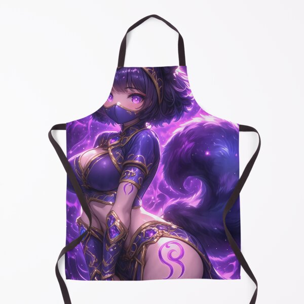 Item preview, Sexy Masked Ninja Fox Anime Girl Surrounded Glowing Purple Aura designed and sold by mildaclairmo.