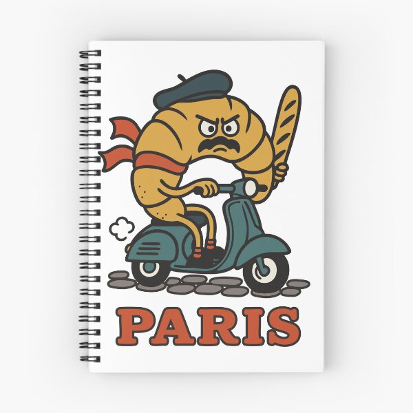 Item preview, Angry French Croissant Riding Through the Streets of Paris  designed and sold by BarelyDesigned.