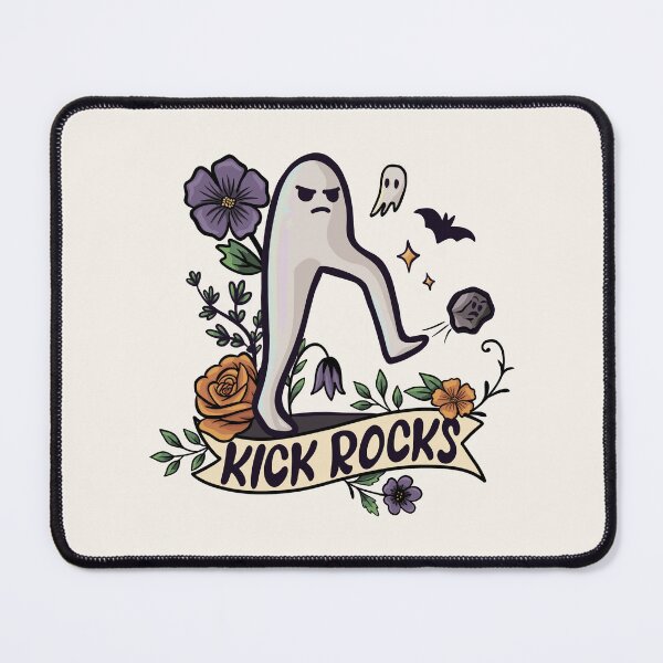 Item preview, Fresno Nightcrawler “Kick Rocks” Sticker – Spooky Cute Cryptid Sass designed and sold by Feral-by-Elsie.