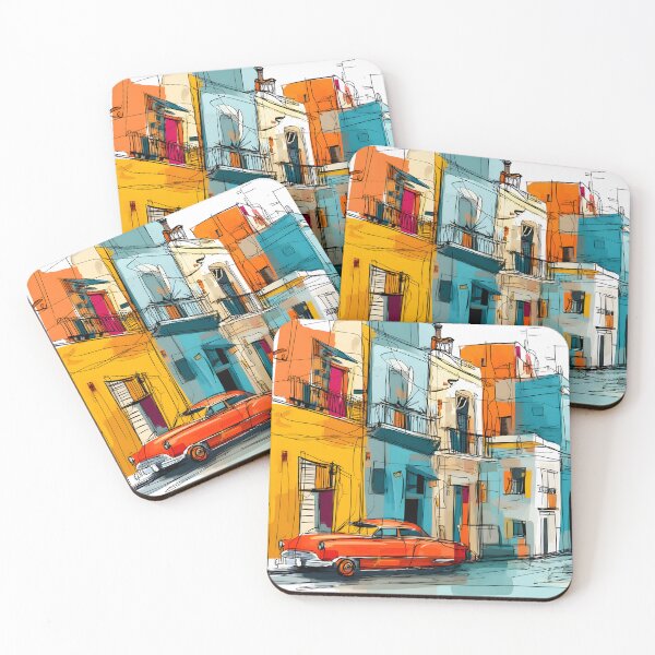 Item preview, Feel the Rhythm of Havana Streets - Classic Car and Upright Bass Set the Scene designed and sold by OlfactoART Studio.