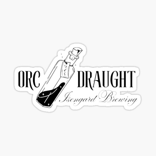 Orc Draught - Black Sticker