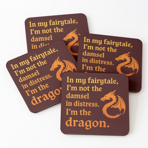 Item preview, I’m Not the Damsel, I’m the Dragon – Empowerment Quote Design designed and sold by American Steel.