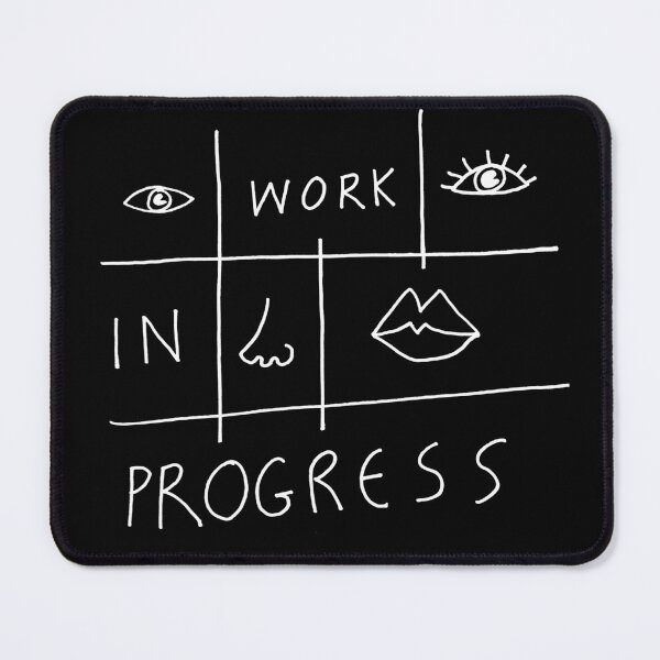Item preview, WORK IN PROGRESS (WHITE) designed and sold by GoodGoodCompany.