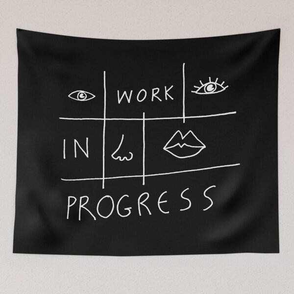 Item preview, WORK IN PROGRESS (WHITE) designed and sold by GoodGoodCompany.
