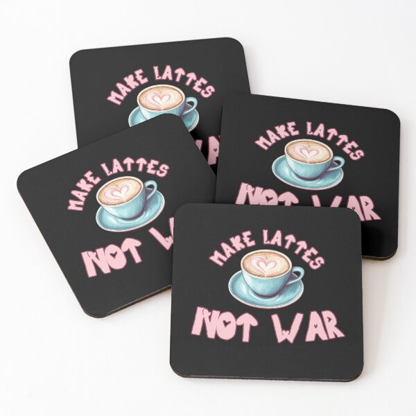 Item preview, Make Lattes Not War – Peaceful Brew in a Porcelain Cup designed and sold by KatelynMitalski.