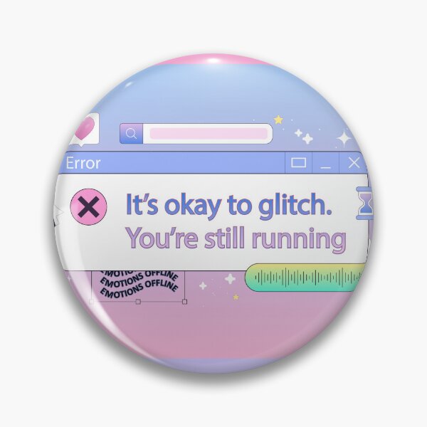 Item preview, It’s Okay to Glitch – Vaporwave Healing Art designed and sold by Italkam.