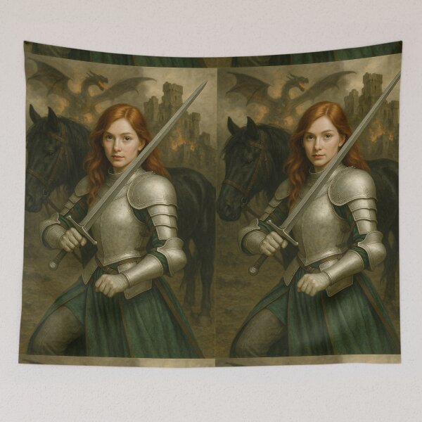 Item preview, The Maiden Knight and the Fallen Keep designed and sold by DibujandoPorfa.