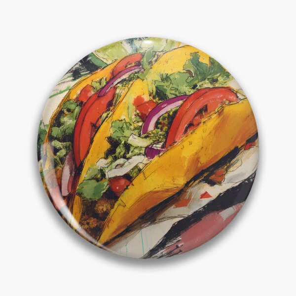 Item preview, Bold Taco Fiesta with Fresh Ingredients and Abstract Flair - A Colorful Celebration of Street Food designed and sold by OlfactoART Studio.
