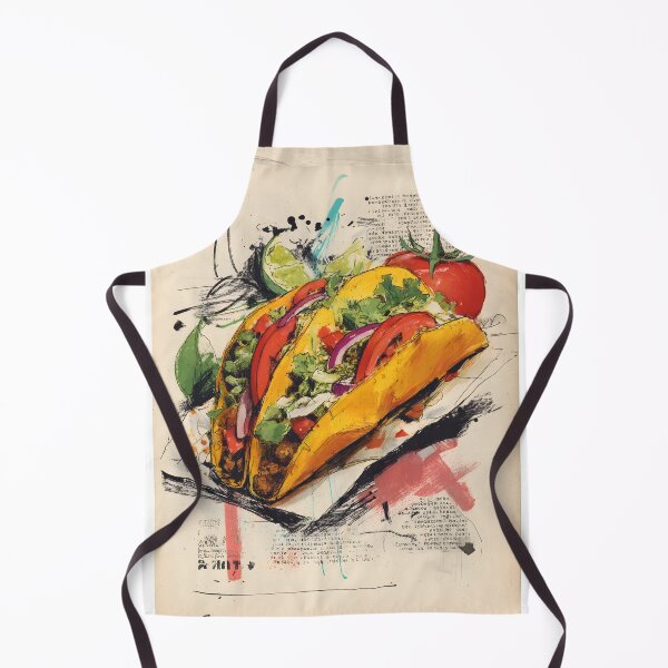 Item preview, Bold Taco Fiesta with Fresh Ingredients and Abstract Flair - A Colorful Celebration of Street Food designed and sold by OlfactoART Studio.